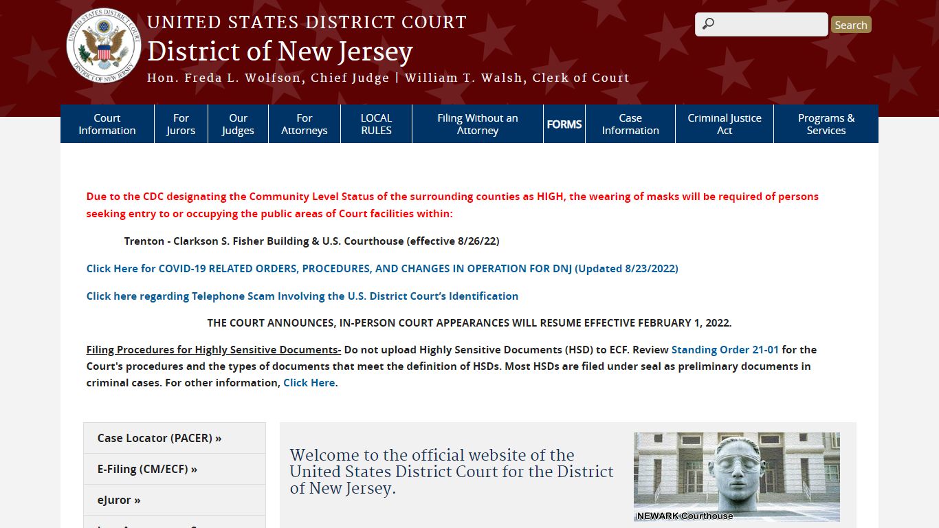 District of New Jersey | United States District Court